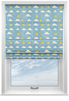 Cloud Nine, Sunshine - Motorised Roman Blind